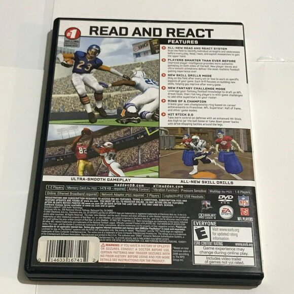 PS2 Madden 2008 Playstation 2 - Picture 2 of 3